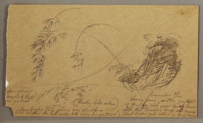 Desenho, Galhos de bambu, possivelmente 1865-66 de Frederic Edwin Church