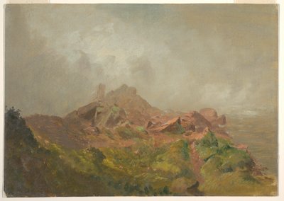 Desenho, Base da Queda Americana, Niagara, 1856-58 de Frederic Edwin Church