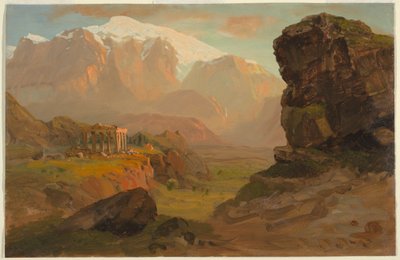 Desenho, Fantasia de Bashan, abril de 1869 de Frederic Edwin Church