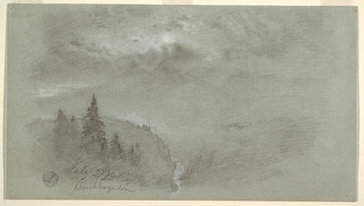 Desenho, Berchtesgaden, Baviera, 27 de julho de 1868 de Frederic Edwin Church