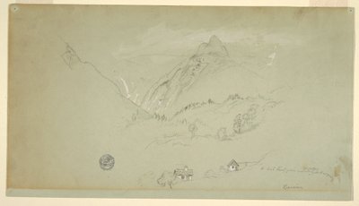 Desenho, Berchtesgaden, Baviera, junho-agosto de 1868 de Frederic Edwin Church