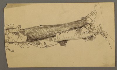 Desenho, Secção inferior de um tronco de árvore morta, 1877 de Frederic Edwin Church