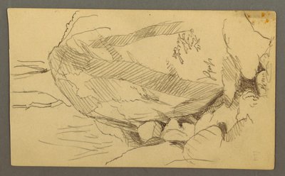 Desenho, Pedregulho e rochas, possivelmente 1877 de Frederic Edwin Church