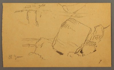 Desenho, Pedregulhos, fevereiro, possivelmente 1868 de Frederic Edwin Church