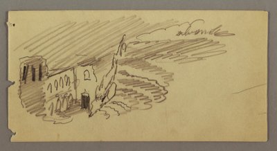 Desenho, Edifício ao luar, possivelmente 1869 de Frederic Edwin Church