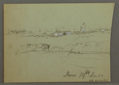 Desenho, Cidade de Londres, possivelmente 1869 de Frederic Edwin Church