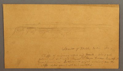 Desenho, Penhascos, possivelmente 1859 de Frederic Edwin Church