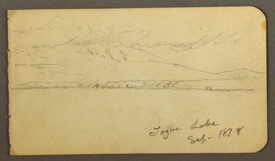 Desenho, Monte Katahdin coberto de nuvens, 1878 de Frederic Edwin Church