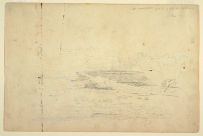 Desenho, Estudos de nuvens, agosto de 1844 de Frederic Edwin Church
