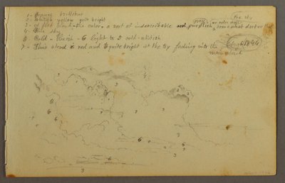 Desenho, Estudo de nuvens, 1844 de Frederic Edwin Church