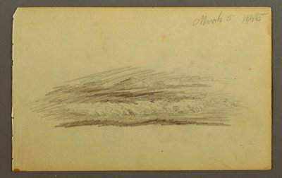 Desenho, Banco de nuvens, 1845 de Frederic Edwin Church