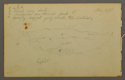 Desenho, Estudo de nuvens, 1844 de Frederic Edwin Church