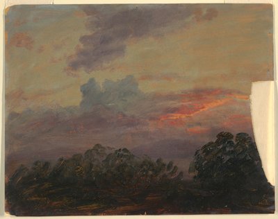 Desenho, Estudo de nuvens, 1860-70 de Frederic Edwin Church