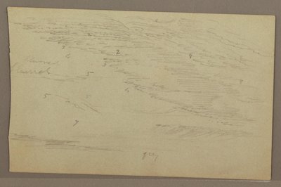 Desenho, Estudo de nuvens, década de 1860 de Frederic Edwin Church