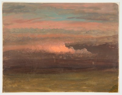 Desenho, Estudo de nuvens ao pôr do sol, 1860-70 de Frederic Edwin Church