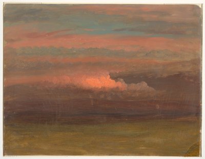 Desenho, Estudo de nuvens ao pôr do sol, 1860-70 de Frederic Edwin Church