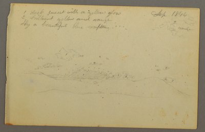 Desenho, Estudo de nuvens, encosta, 1844 de Frederic Edwin Church