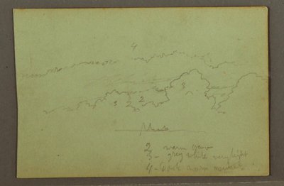 Desenho, Estudo de nuvens, possivelmente 1856 de Frederic Edwin Church