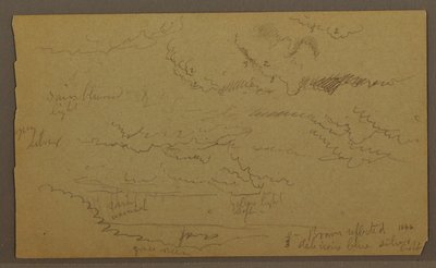 Desenho, Estudo de nuvens, possivelmente 1860 de Frederic Edwin Church