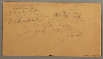 Desenho, Estudo de nuvens, possivelmente 1874 de Frederic Edwin Church