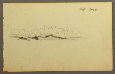 Desenho, Nuvens, 1844 de Frederic Edwin Church