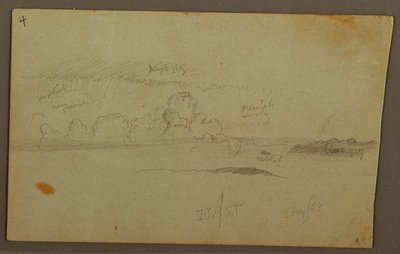 Desenho, Nuvens sobre a cordilheira, 1863 de Frederic Edwin Church