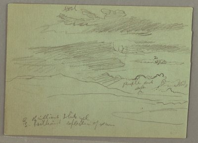 Desenho, Céu nublado, 1871 de Frederic Edwin Church