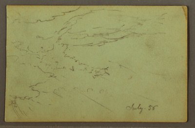 Desenho, Céu nublado, julho de 1856 de Frederic Edwin Church