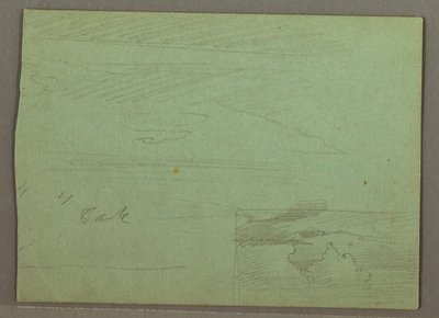Desenho, Céu nublado sobre o cume, agosto de 1871 de Frederic Edwin Church