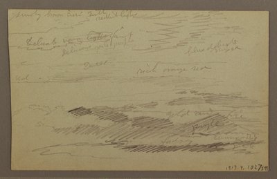 Desenho, Céu nublado, possivelmente década de 1860 de Frederic Edwin Church