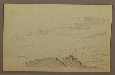Desenho, Céu nublado, possivelmente década de 1860 de Frederic Edwin Church