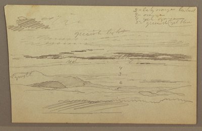 Desenho, Céu nublado, possivelmente década de 1860 de Frederic Edwin Church
