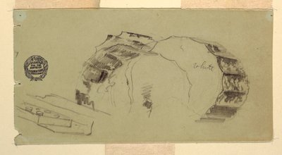 Desenho, Fragmentos de coluna e entablamento, Atenas, abril de 1869 de Frederic Edwin Church