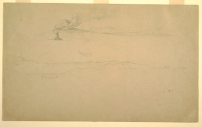 Desenho, Cotopaxi a partir de Guapulo, Equador, 24 de junho de 1857 de Frederic Edwin Church