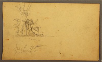 Desenho, Burros, 2 de junho de 1857 de Frederic Edwin Church