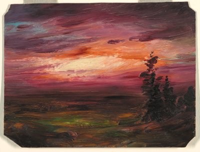 Desenho, Crepúsculo noturno, ca. 1870 de Frederic Edwin Church