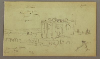 Desenho, Fachada do Parrelorium, 28 de abril de 1868 de Frederic Edwin Church