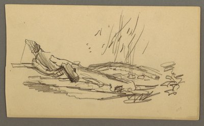 Desenho, Árvore caída, possivelmente 1877 de Frederic Edwin Church