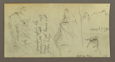Desenho, Figura montada num camelo, camelo sentado, possivelmente 1868 de Frederic Edwin Church