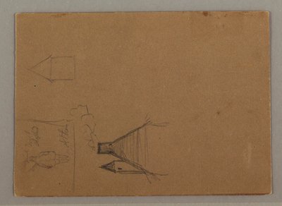 Desenho, Figura, Telhados, possivelmente 1869 de Frederic Edwin Church