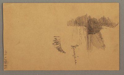 Desenho, Estudos de figuras, Figura num barco, Peixe, possivelmente 1868 de Frederic Edwin Church