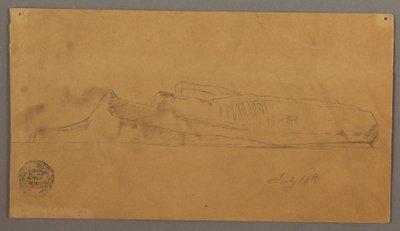 Desenho, Icebergue flutuante, 16 de julho de 1859 de Frederic Edwin Church