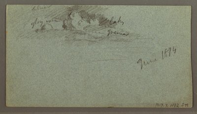 Desenho, Icebergue flutuante, possivelmente em junho de 1874 de Frederic Edwin Church