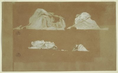 Desenho, Icebergs flutuantes, 5 de julho de 1859 de Frederic Edwin Church