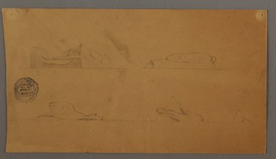 Desenho, Icebergues flutuantes, possivelmente 1859 de Frederic Edwin Church