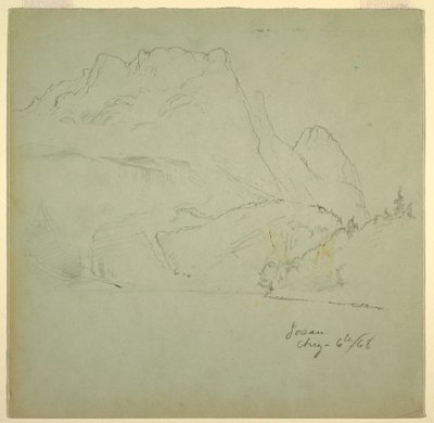 Desenho, De um dos lagos Gosau, Salzkammergut, 6 de agosto de 1868 de Frederic Edwin Church