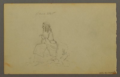 Desenho, Gramíneas, 1844 de Frederic Edwin Church