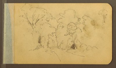 Desenho, Cordilheiras e Montanhas; Verso: Estrada na Floresta, 1889 de Frederic Edwin Church