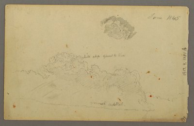 Desenho, cordilheiras, 1844 de Frederic Edwin Church