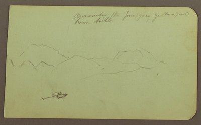 Desenho, Colinas, Gado; Verso: Paisagem, 1883 de Frederic Edwin Church